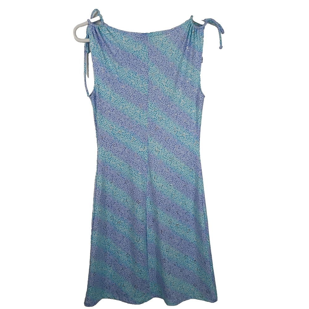 Vintage Taboo Y2K Womens Ditsy Floral Dress Small Blue Purple Boho Fairy 90s - Picture 7 of 8